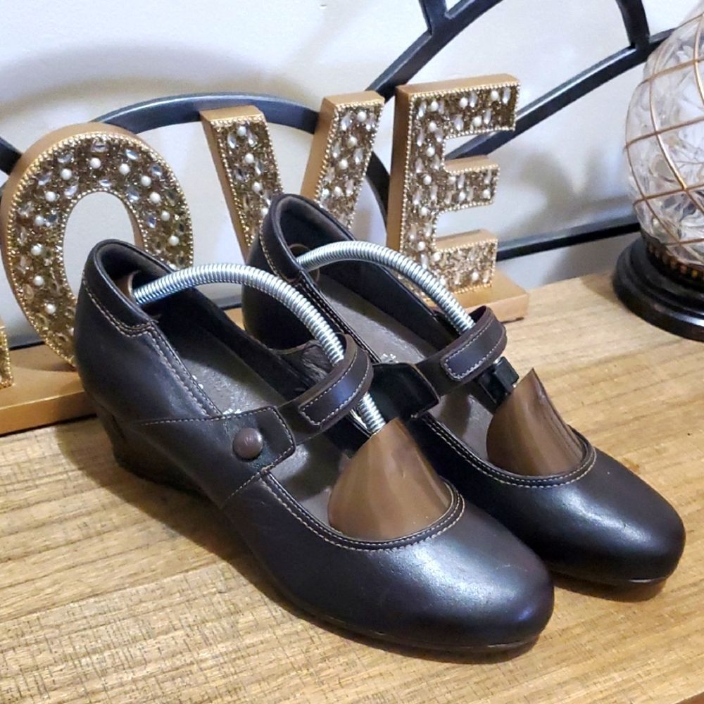 Spring Step Kiona Brown‎ Slip Resistant Mary Jane Women's Sz 7 Boho Cottagecore